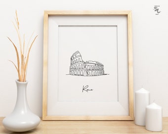 Colosseum Print, Rome Colosseum Wall Decor, Colosseum Wall Art, Rome Print, Rome Poster, Travel Poster Print, Home Decor, Printable Wall Art