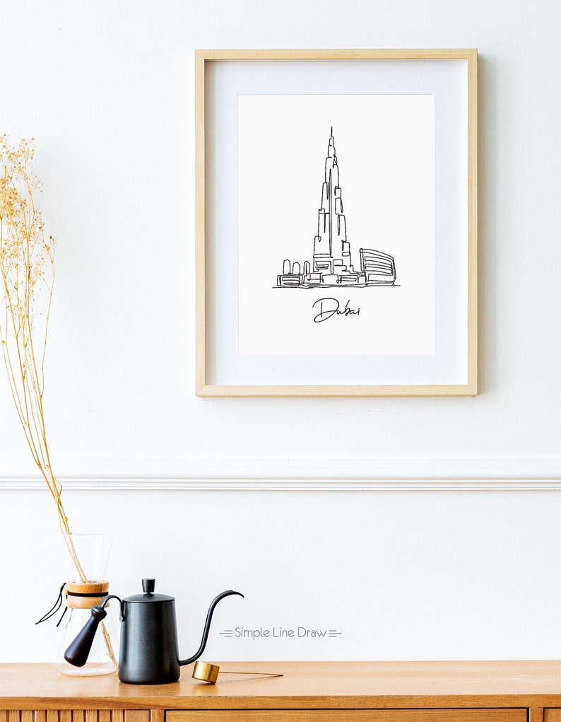 Dubai Burj Khalifa Poster Dubai UAE Wall Decor Print Burj Etsy