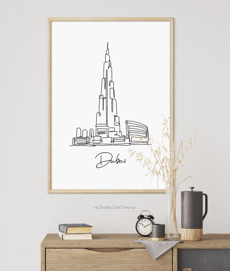 Dubai Burj Khalifa Poster Dubai UAE Wall Decor Print Burj Etsy