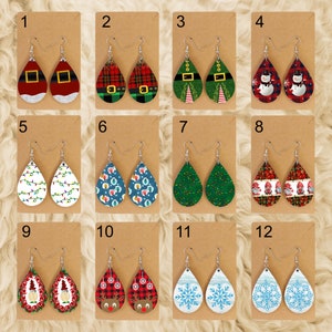 Teardrop Christmas Earrings