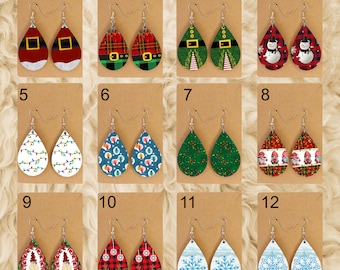 Teardrop Christmas Earrings