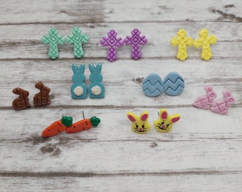 Assorted Easter Clay Earrings