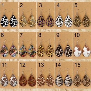 Animal Print Earrings, Cow Print, Leopard Print, Cheetah Print, Summer Earrings, Fun Earrings