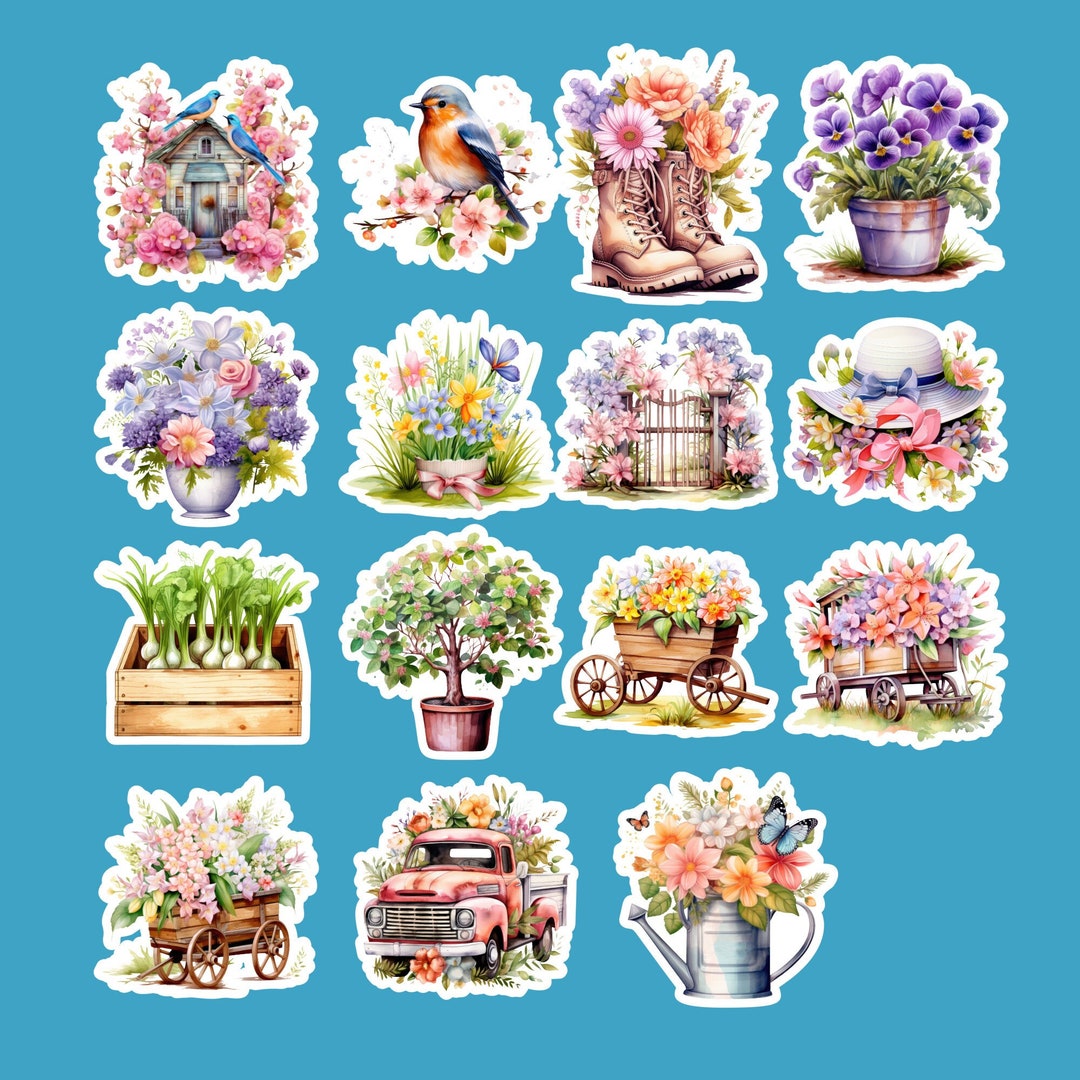 Spring Road Stickers Assorted Spring Stickers - Etsy