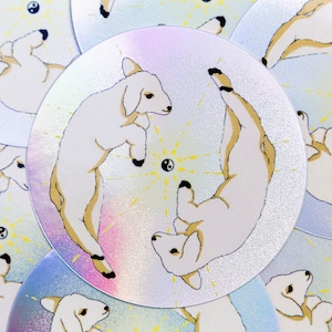 YinYang Vinyl Holographic Sticker | Waterproof sticker