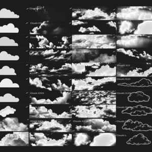 60 Procreate Clouds Stamp Brushes Set, Procreate Brush Bundle, iPad Pro ...
