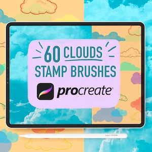 60 Procreate Clouds Stamp Brushes Set, Procreate Brush Bundle, iPad Pro ...