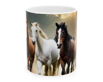 Horses-Ceramic Mug, (11oz, 15oz)