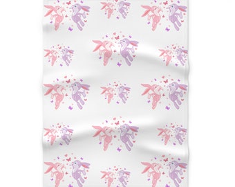 Valentine Bunnies- Soft Fleece Baby Blanket