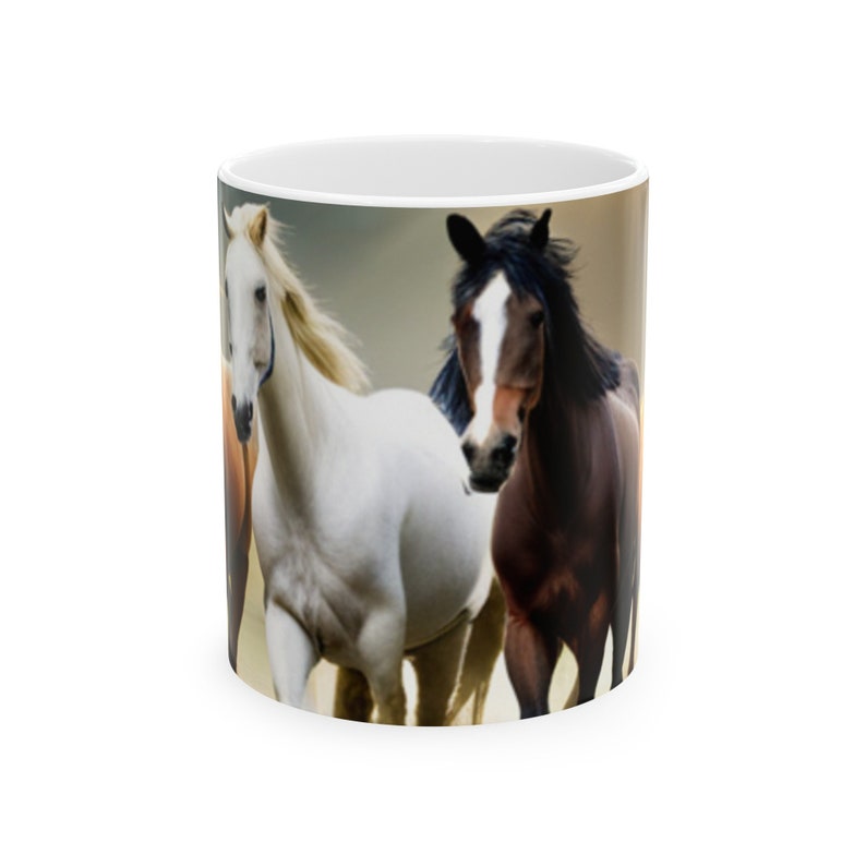 Horses Ceramic Mug, 11oz, 15oz zdjęcie 2