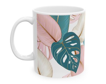 Leaves- Ceramic Mug, (11oz, 15oz)