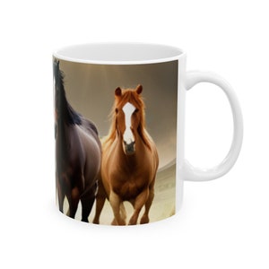 Horses Ceramic Mug, 11oz, 15oz zdjęcie 5