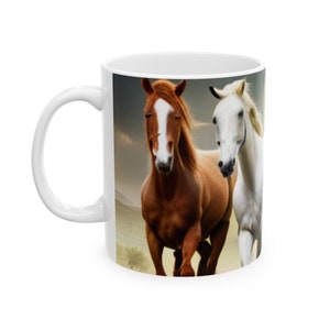 Horses Ceramic Mug, 11oz, 15oz zdjęcie 4