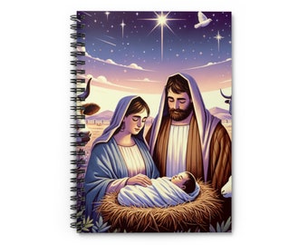 Nativity Scene-Spiral Notebook - Ruled Line