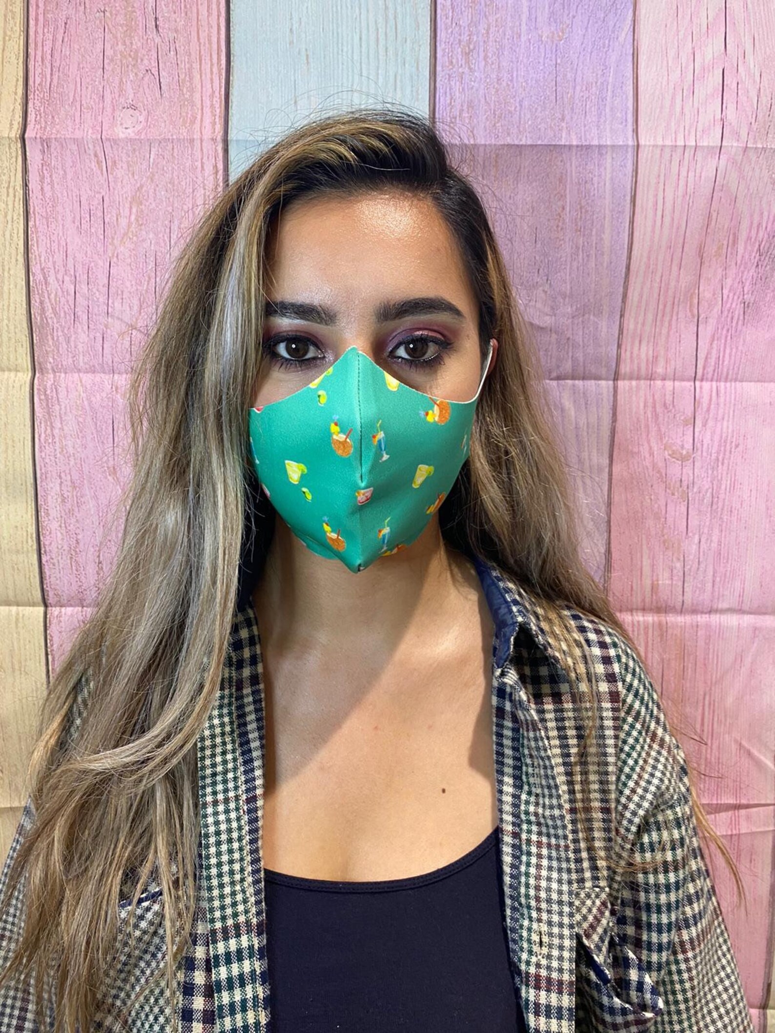 Summer Tropical Funny Face Mask for him & her Fun Cocktail Etsy