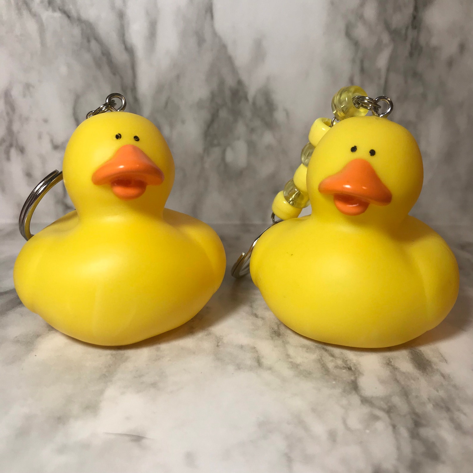 Yellow Rubber Duck Keychain Pony Beads Etsy