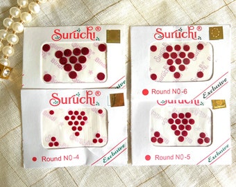 Bindi for Traditional Functions | Colorful Bindi Stickers | Non-Harmful Indian Bindis | Indian Cultural Bindi Stickers | Round Bindi Sticker