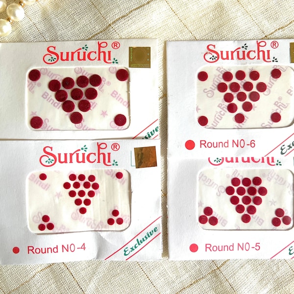 Bindi for Traditional Functions | Colorful Bindi Stickers | Non-Harmful Indian Bindis | Indian Cultural Bindi Stickers | Round Bindi Sticker