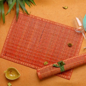 Natural table mats, dining Table Placemats, Indian Placemats,, kusha grass table mats, bamboo placemats, straw placemats, indian placemats