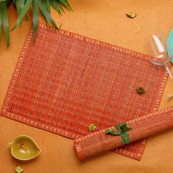 Natural table mats | tableware linens | table décor linens | natural table mats | eco friendly mats | kusha grass table mats | dining linens