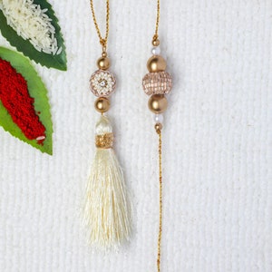 Bhaiya Bhabhi Rakhi Set , Rakhi for Brother, Indian Thread Bracelet, Raksha Bandhan, Couple Rakhi Gift, Rakhi for raksha bandhan, Pear Rakhi