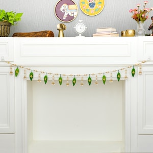 5ft Pearl Mango Leaf Toran, Bandhanwar, Mantel fireplace Thoran, Indian wedding, home decor garland, Diwali decorations toran, Door Hanging