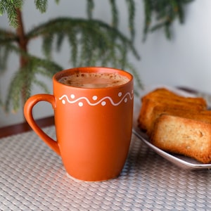 Ceramic Coffee Mug 350 ml, Indian Coffee Mug, Handmade Indian Pottery Tea Mug, Indian Return Gifts, Perfect Indian Gift Idea for Everyone