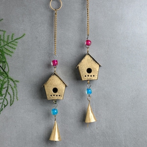 Outdoor Christmas Bell, Rustic Gold door bell, Holiday Christmas bell, Door Knob bell