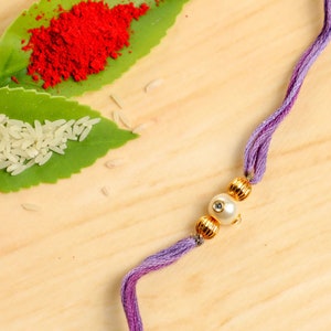 Rakhi for Brother, Rakhi Thread With Pearl, Indian Rakhi Bracelet, Rakhi threads, Rakhi for brother, Raksha Bandhan, Pearl Rakhi
