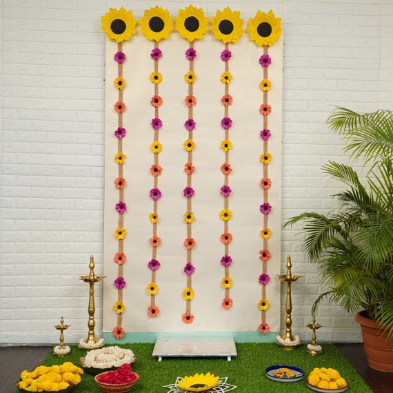 Goddess Durga Backdrop Decoration Kit, Indian Pooja Backdrop, Desi DIY