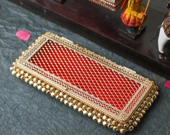 Ghungroo Metal Box, Jewelry and Trinket Organizer, Treasure Box, Cash Box, Fancy Cash envelope Decorative envelopes for gifting