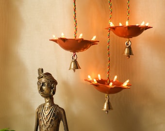 Electric hanging diyas, Electric Diyas for indian Home Decor, Diyas for diwali Decoration, Diwali Gifts, Indian Gift, Electronics Diya lamps
