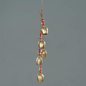 Campanello natalizio, decorazioni natalizie, decorazioni a campana, decorazioni a campana rustica in oro boho, campanello natalizio, decorazioni a campana natalizia, decorazioni per mensole