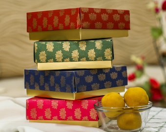 Colorful Indian sweet box, Wedding favor box, Indian return gifts Box, Handmade Bulk Mithai box, empty sweet box, lohri favors, Lohri sweet