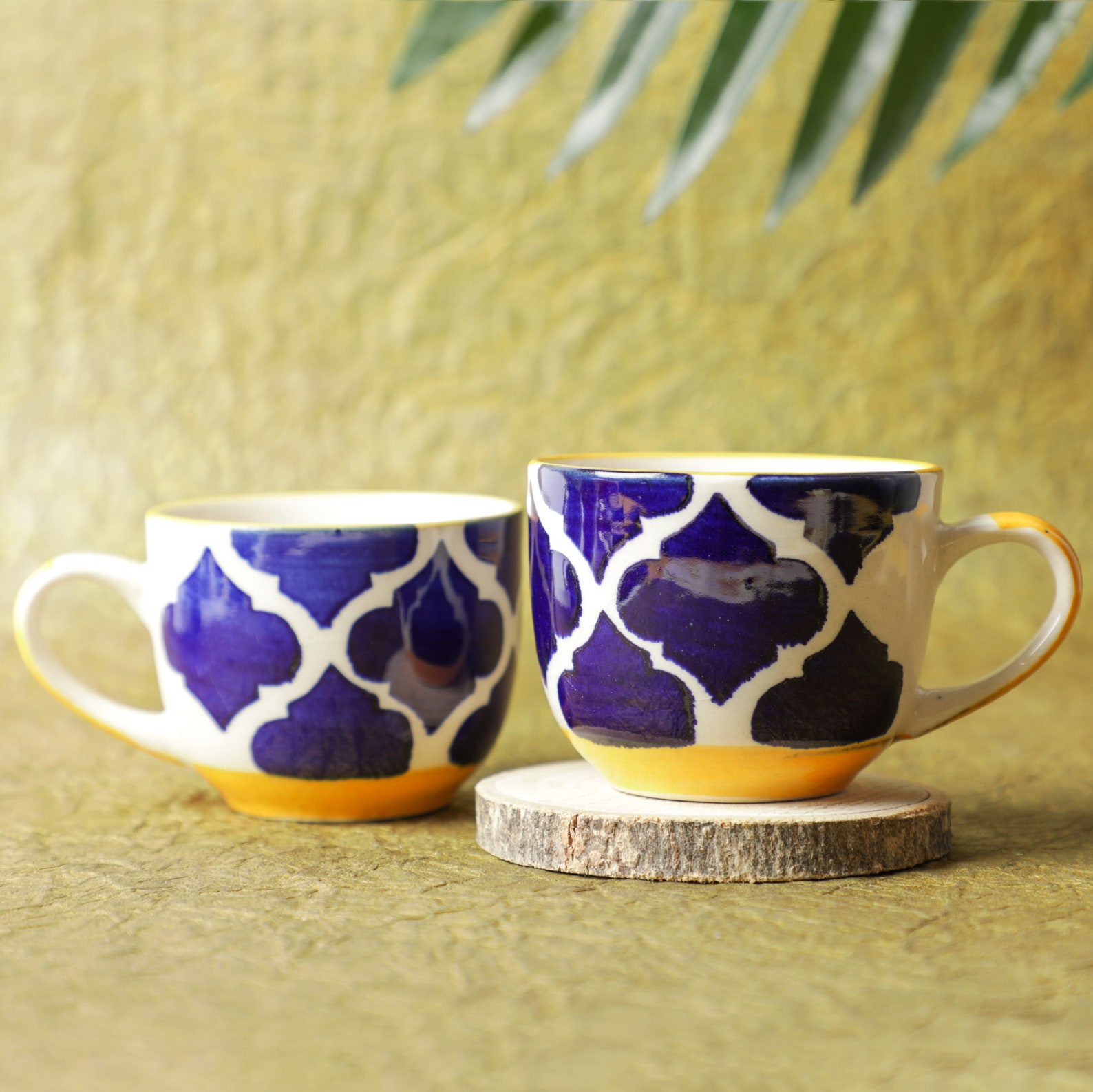 Blue Ceramic Tea Cups Indian Tea Cups Housewarming Return Etsy