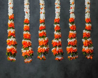 Girlanda z tkaniny, indyjskie dekoracje ślubne, dekoracje mehendi, dekoracje haldi, girlanda indyjska, sztuczne girlandy, dekoracja pooja na parapetówkę