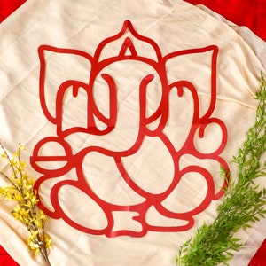 Ganesha knipsel voor pooja achtergronddecoratie, Ganesha achtergrond, Ganesha decor, Ganesha middelpunt knipsel, ganesh Chaturthi decoratie