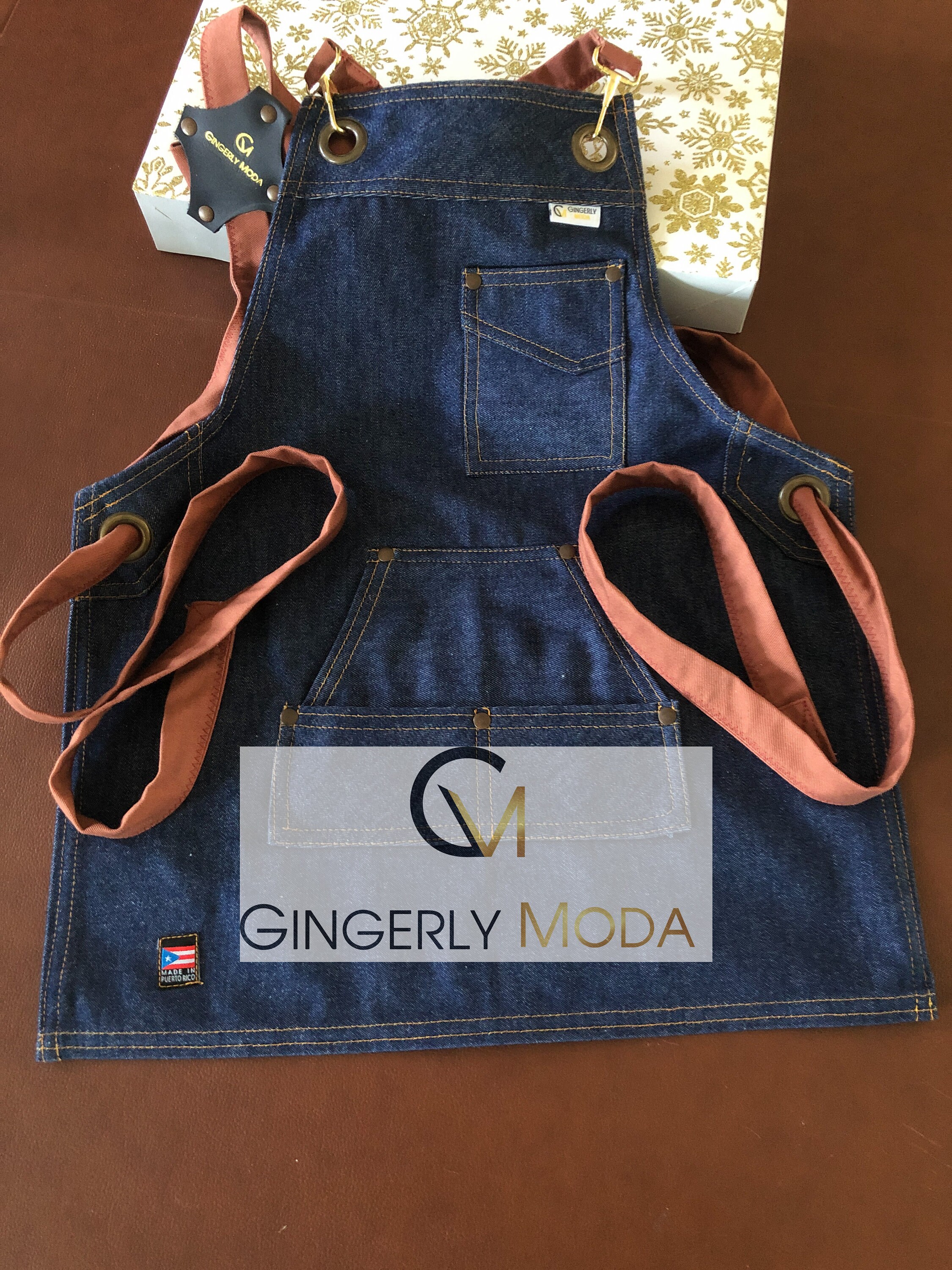 CROXKIDS Kids Denim Apron Grommet and Rivet Details Etsy UK