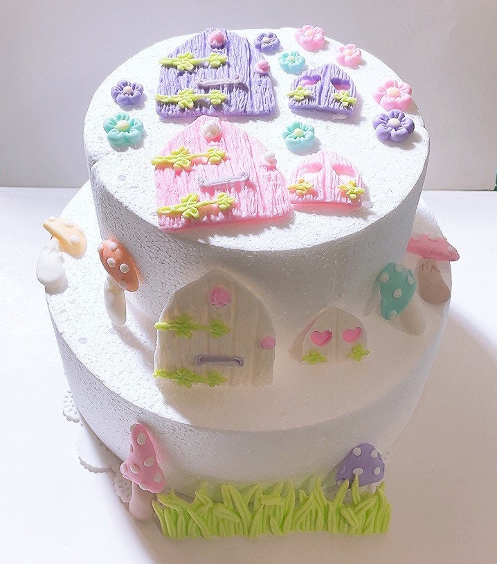 Fairy Door Cake Topperfondant Fairy Garden Cake Etsy