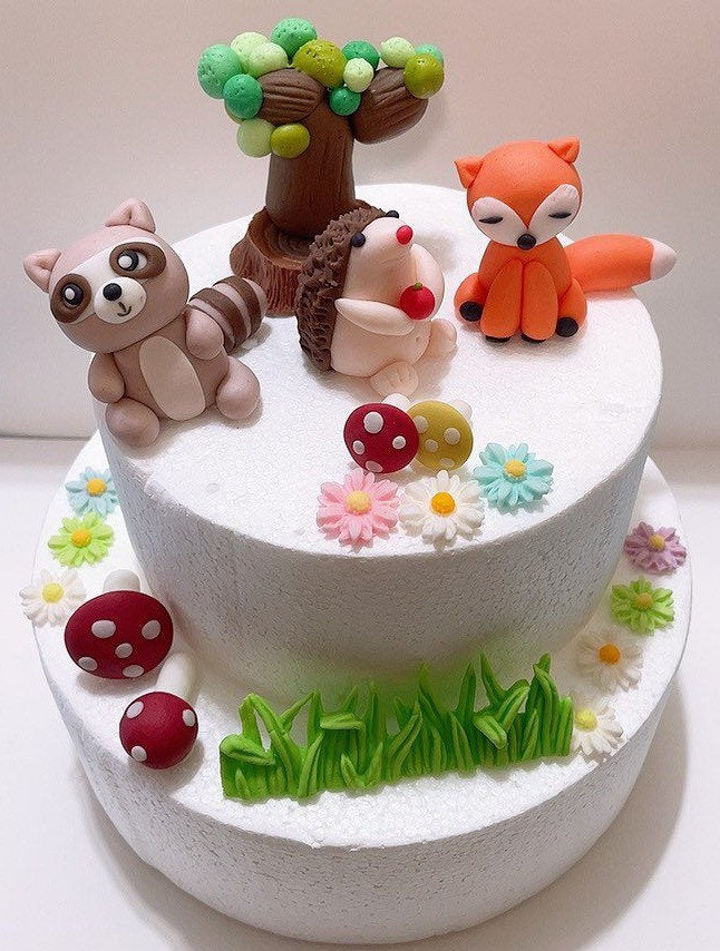 18 Pcs Forest Animals Figurines Woodland Animals Toys Model Trees Kit Miniature Plastic Animals Toys Realistic Wild Forest An Woodland Decor Sienon 18pcs Forest Animals Figures Toys Baby