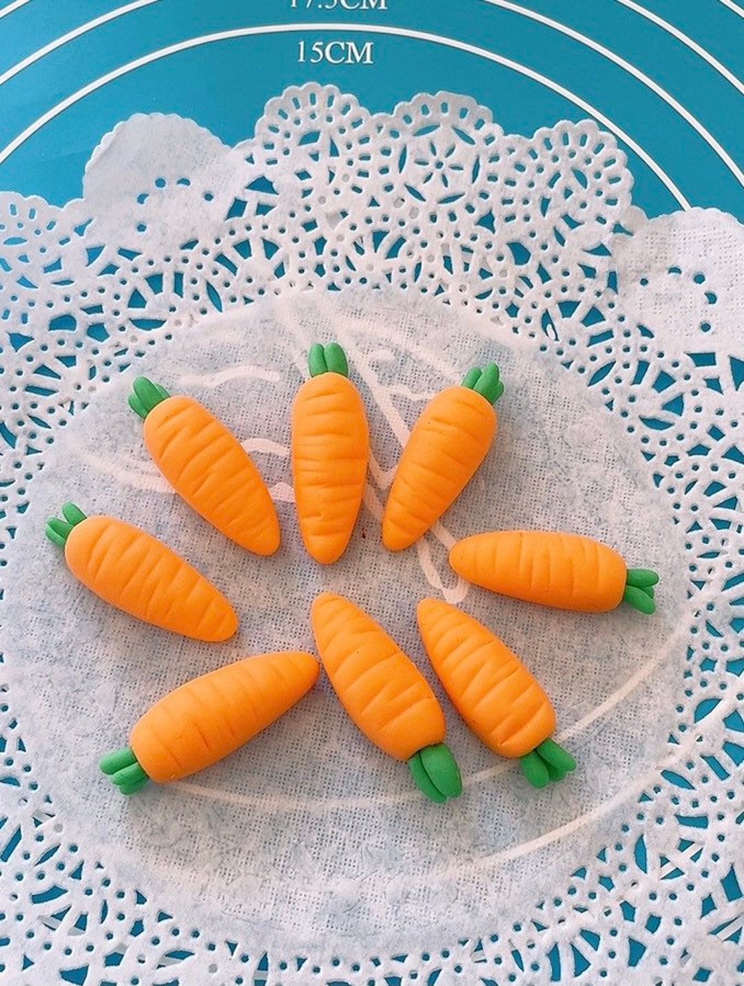 Fondant Carrots Cake Topper/ Farm Cake Topper/ Vegetable Cake Topper/ Carrots Fondant Cake