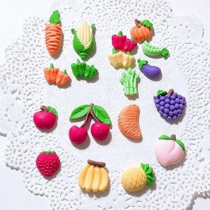 Fondant vegetables cake topper, fruit cake cupcakes pop cake decoration,mini size fruit vegetables cupcake topper