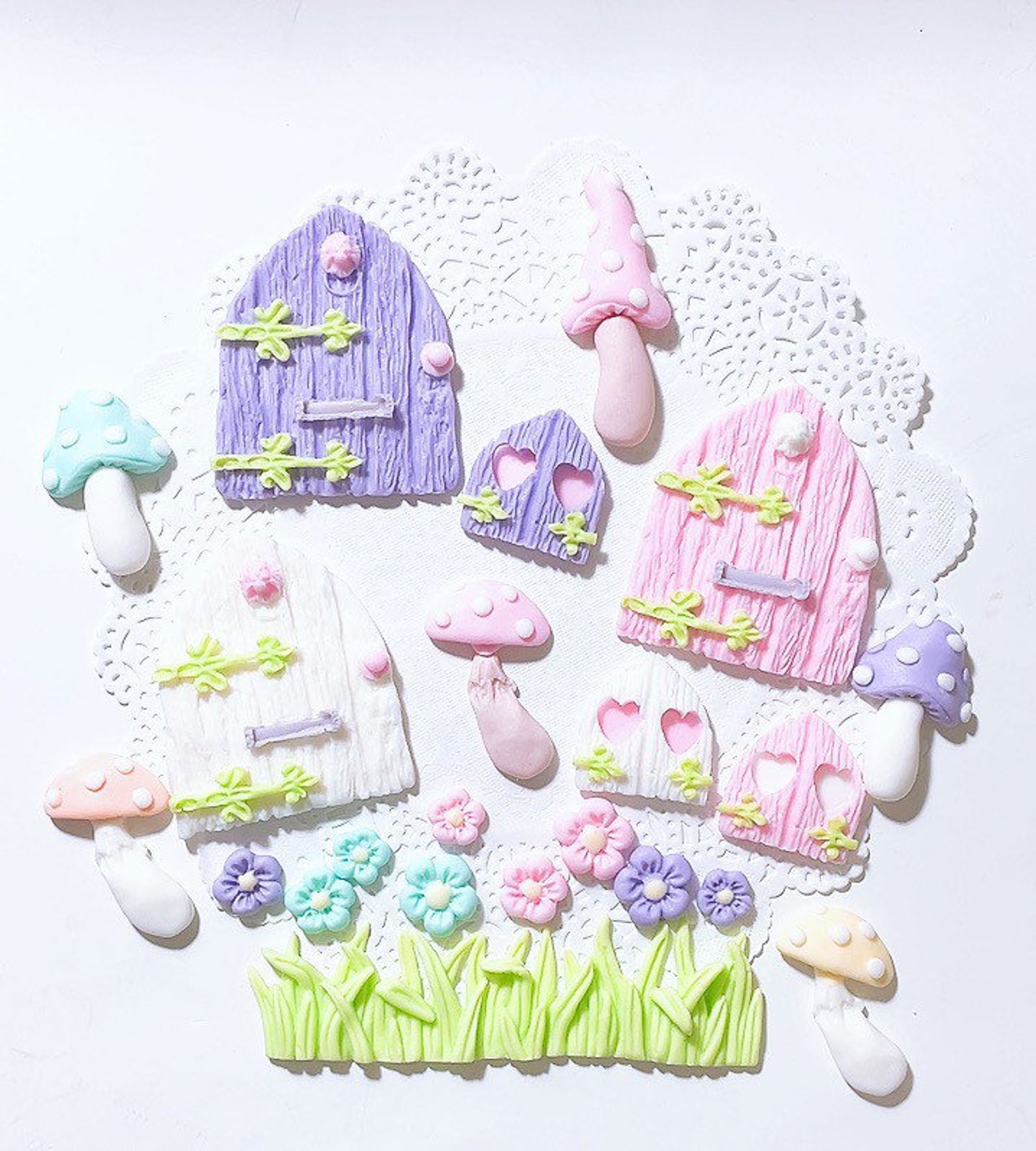 Fairy Door Cake Topperfondant Fairy Garden Cake Etsy