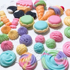 Candy,Icecream,Cookies,Macaroon,Scoop ice cream, lollipop cake topper,cupcake decoration, 0.5”to 2” each item