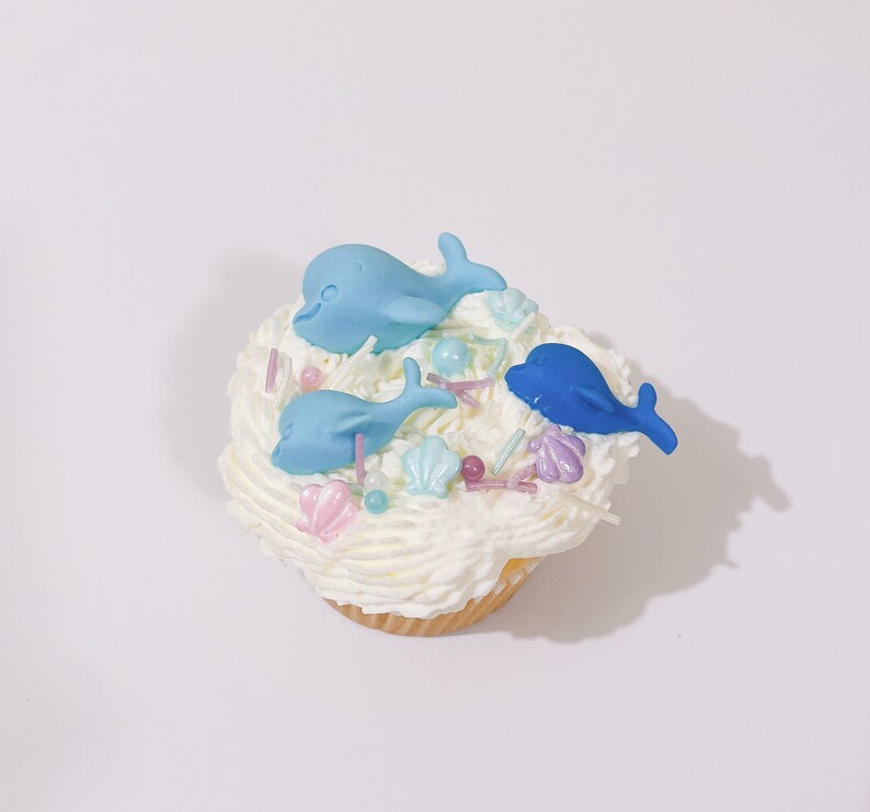 Fondant Whale Cake Topper/ Undersea Cupcakes Cake Topper/ Etsy