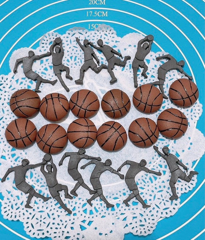 Fondant Sports Ball Cake Toppers: Football, Soccer, Basketball - Etsy