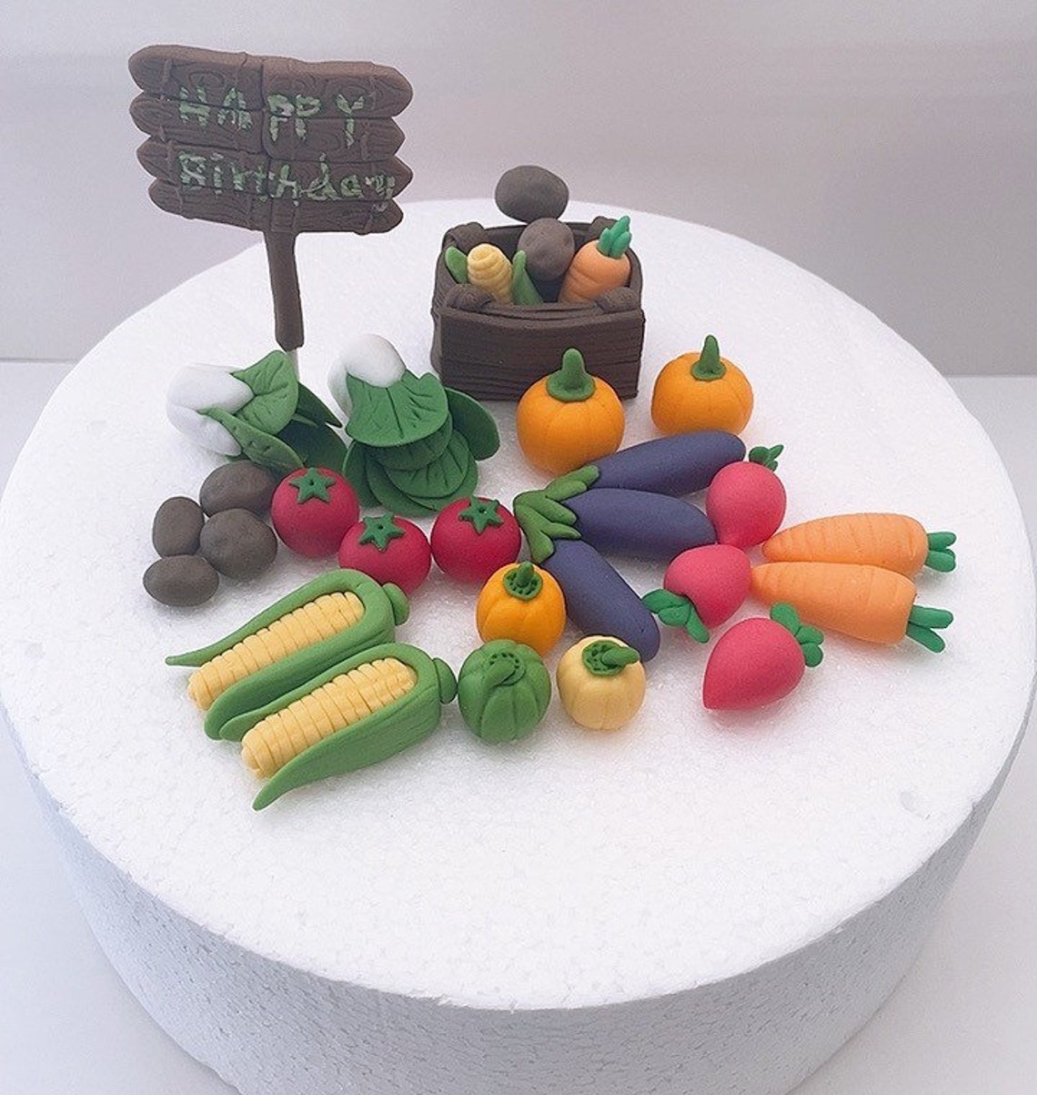 Fondant Vegetable Cake Topperpotatotomato carroteggplant Etsy
