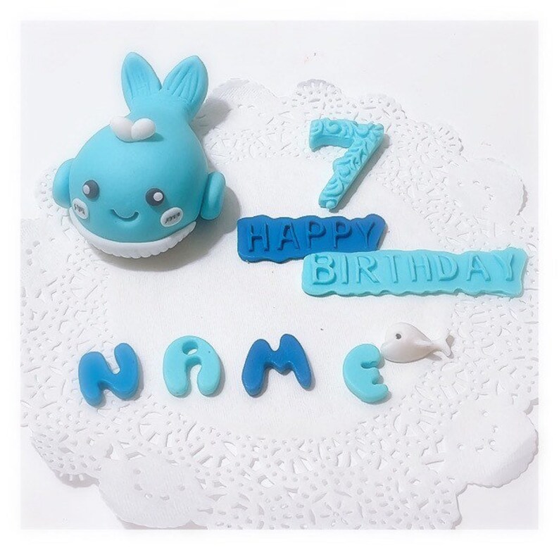 Fondant Whale Cake Topper/ Undersea Cupcakes Cake Topper/ Etsy