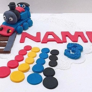 Fondant Train Friend cake topper,Train Railroad cake decoration,Friend Train cupcakes cake topper,custom made