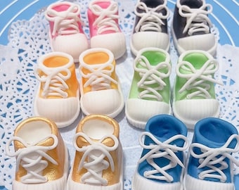 Fondant Shoes cake topper,Sneaker cake topper, 2” Shoes cake decoration